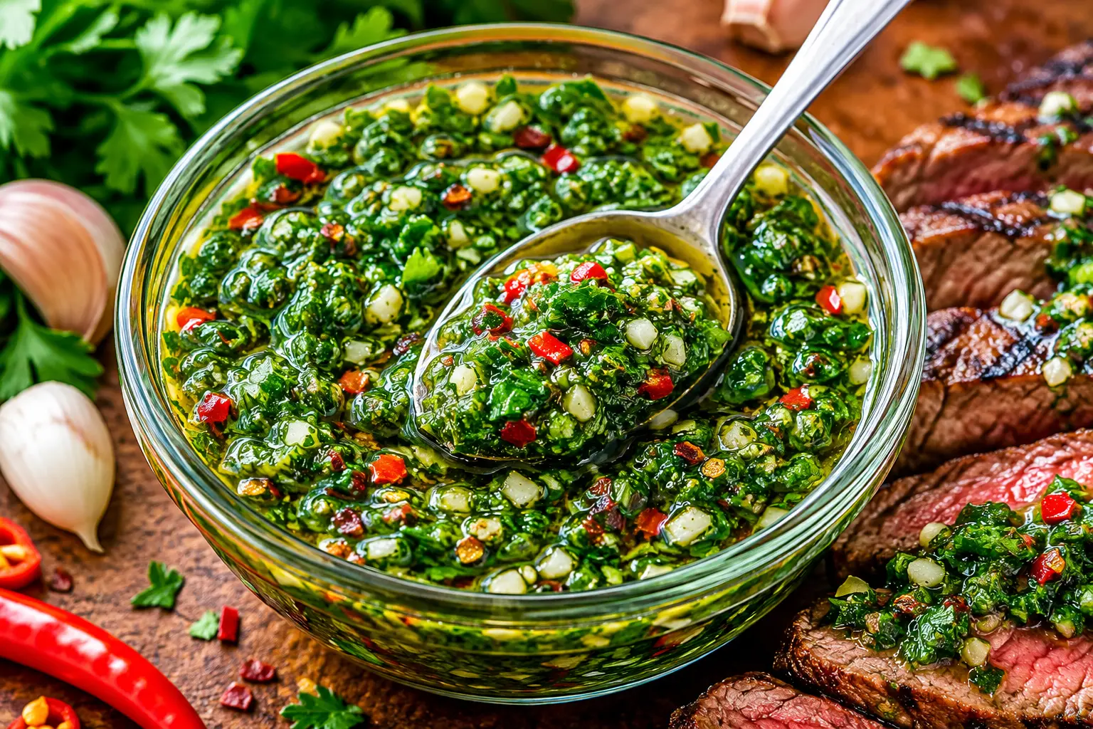 Chimichurri south-american sauce